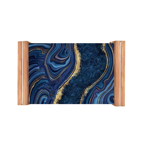 Afscheidingsdoek Marmer effect  (blauw / goud / zwart) (transparant)