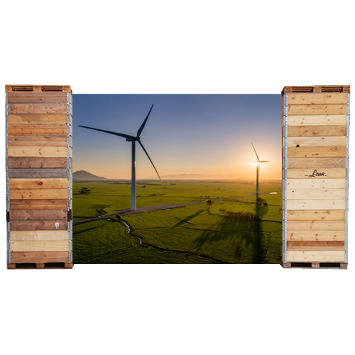 Afscheidingsdoek landschap met windmolens