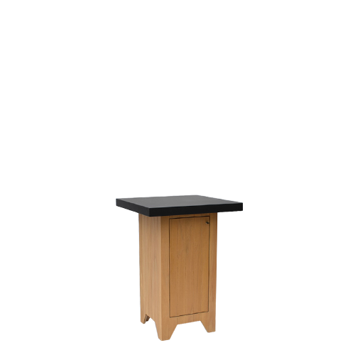 Flex tafel zwart blad inclusief opbergruimte (basiselement)
