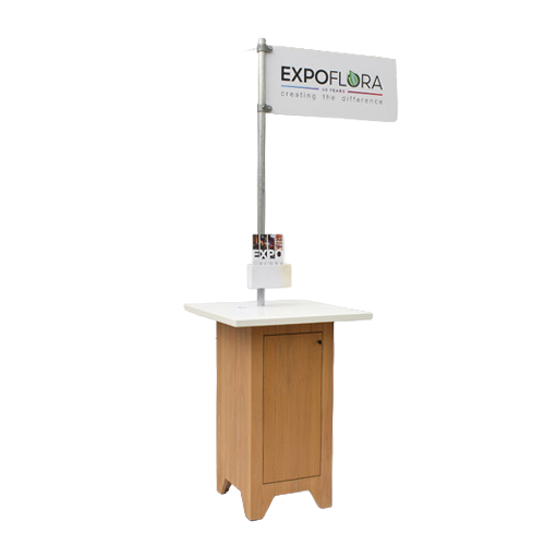 FLEX tafel wit blad met signing forex Bord dubbelzijdig en brochurehouder