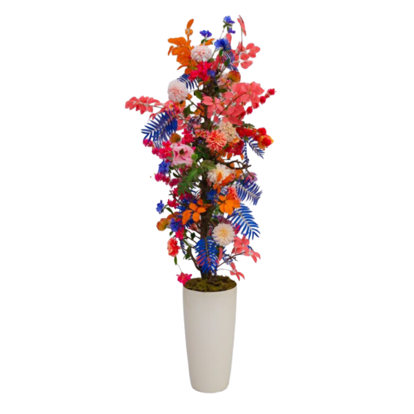 Zijden bloemenboom in pastelkleuren