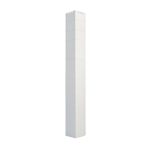 Witte houten kolom (3-delig)