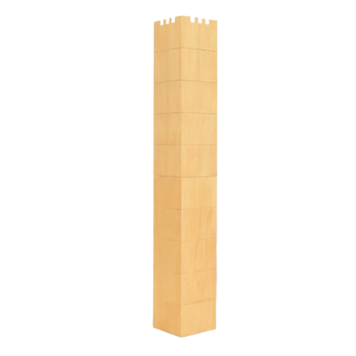 Naturel houten kolom (2-delig)