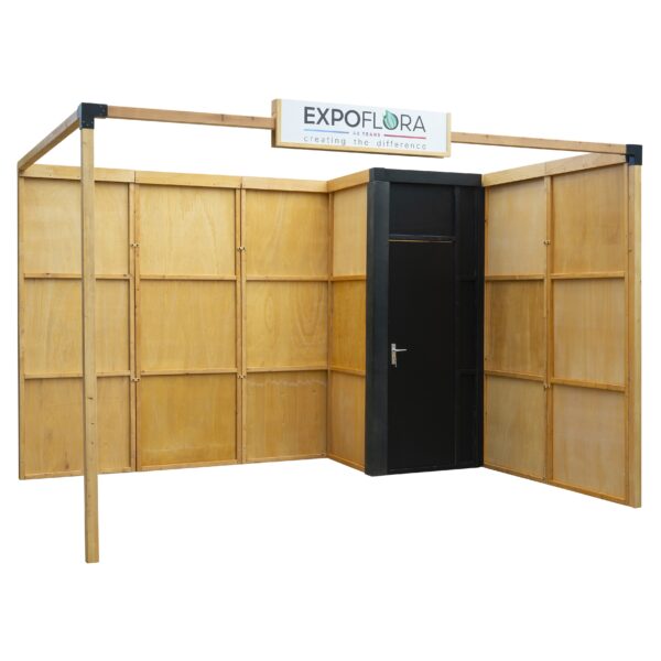 Expo stand Naturel met afsluitbare deur